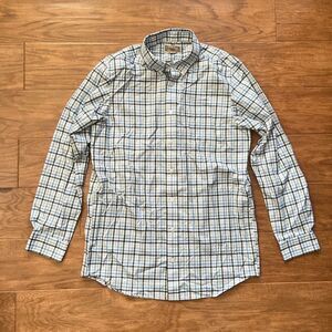 Duluth Trading Co Wrinklefighter Slim Fit Long Sleeve Shirt Size L Tall Plaid